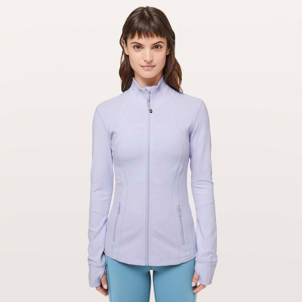 Lululemon Define Luon Jacket Sheer Lilac Purple, Size 8